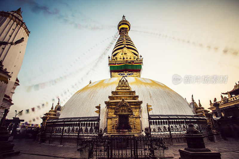 尼泊尔加德满都Bodhnath stupa